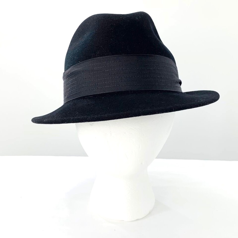 Goorin Bros. Men Hat 100% Wool Fedora Black Feather Band Sz M